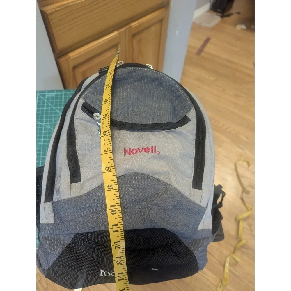 Vintage RootsTech Conference Backpack Novell Promo Gray Laptop Travel Daypack